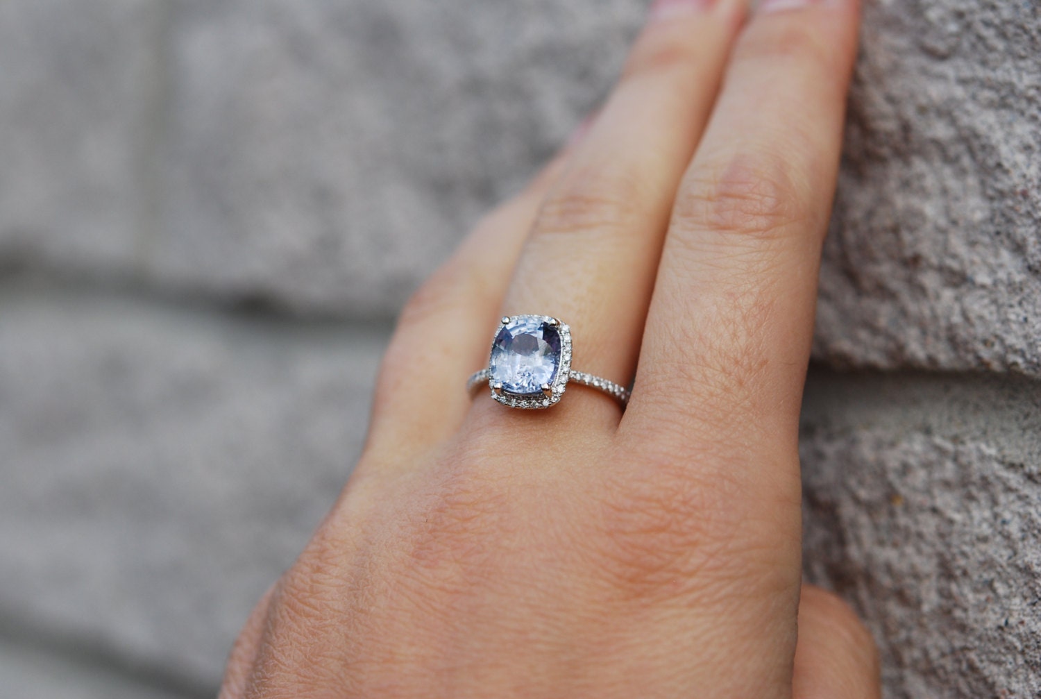 Blue Diamond engagement wedding ring colored diamond stone isolated on  white Stock Photo by ©fruitcocktailcreative 102888802