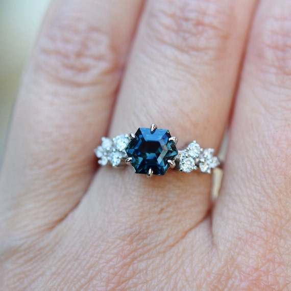 Modern Sapphire and Diamond Eternity Ring