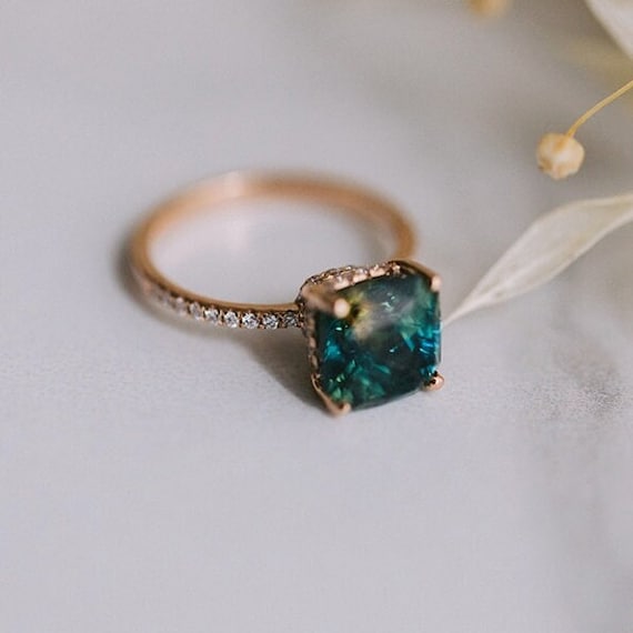 Turquoise sapphire engagement rings online