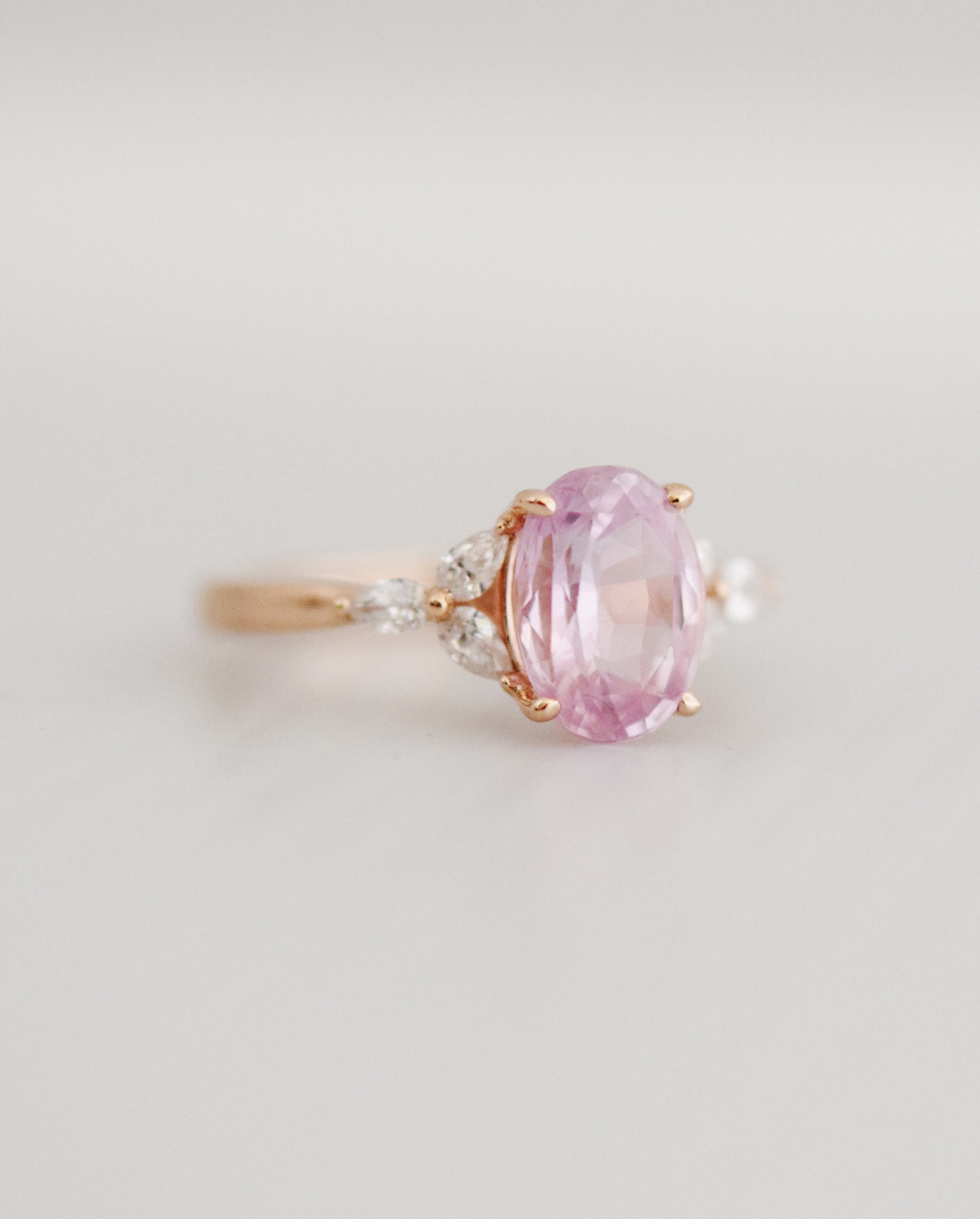 Light pink sapphire engagement rings best sale