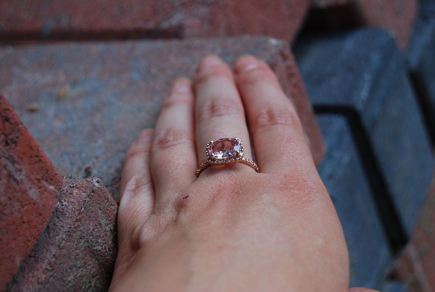 Cushion cut peach sapphire deals