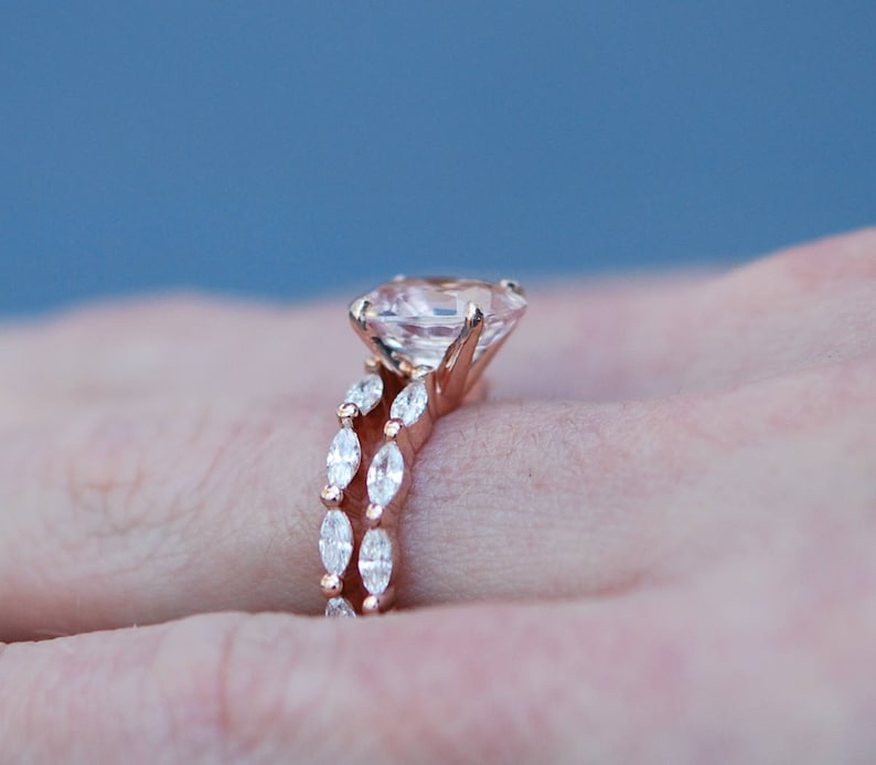 Unique Diamond Band. Marquise Diamond. Unique Wedding Band. Etsy