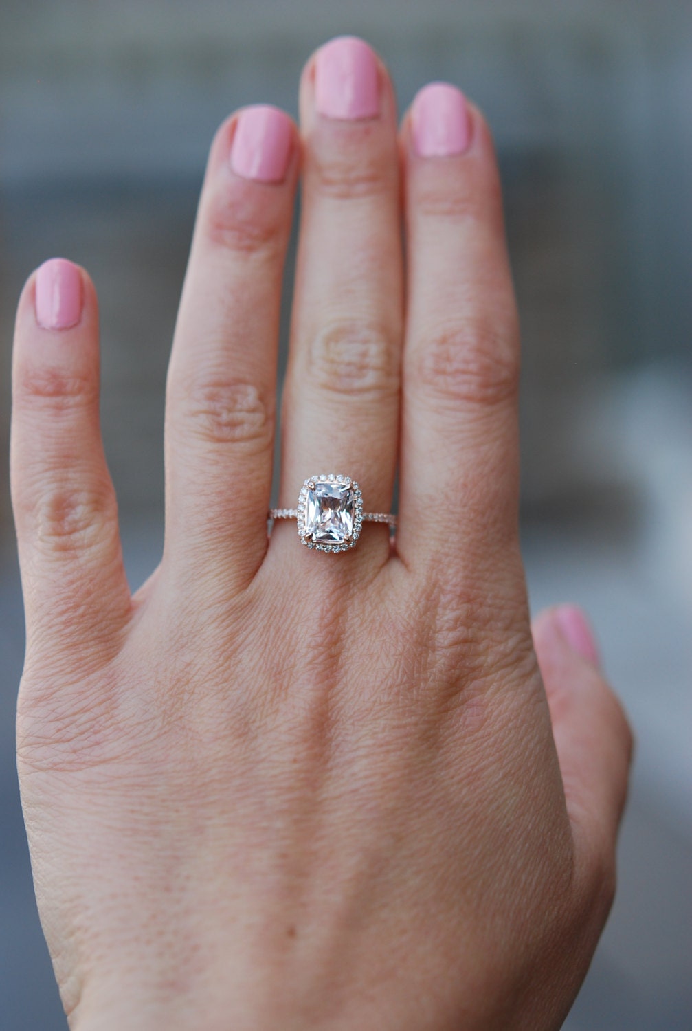white sapphire ring rose gold white sapphire ring rose gold
