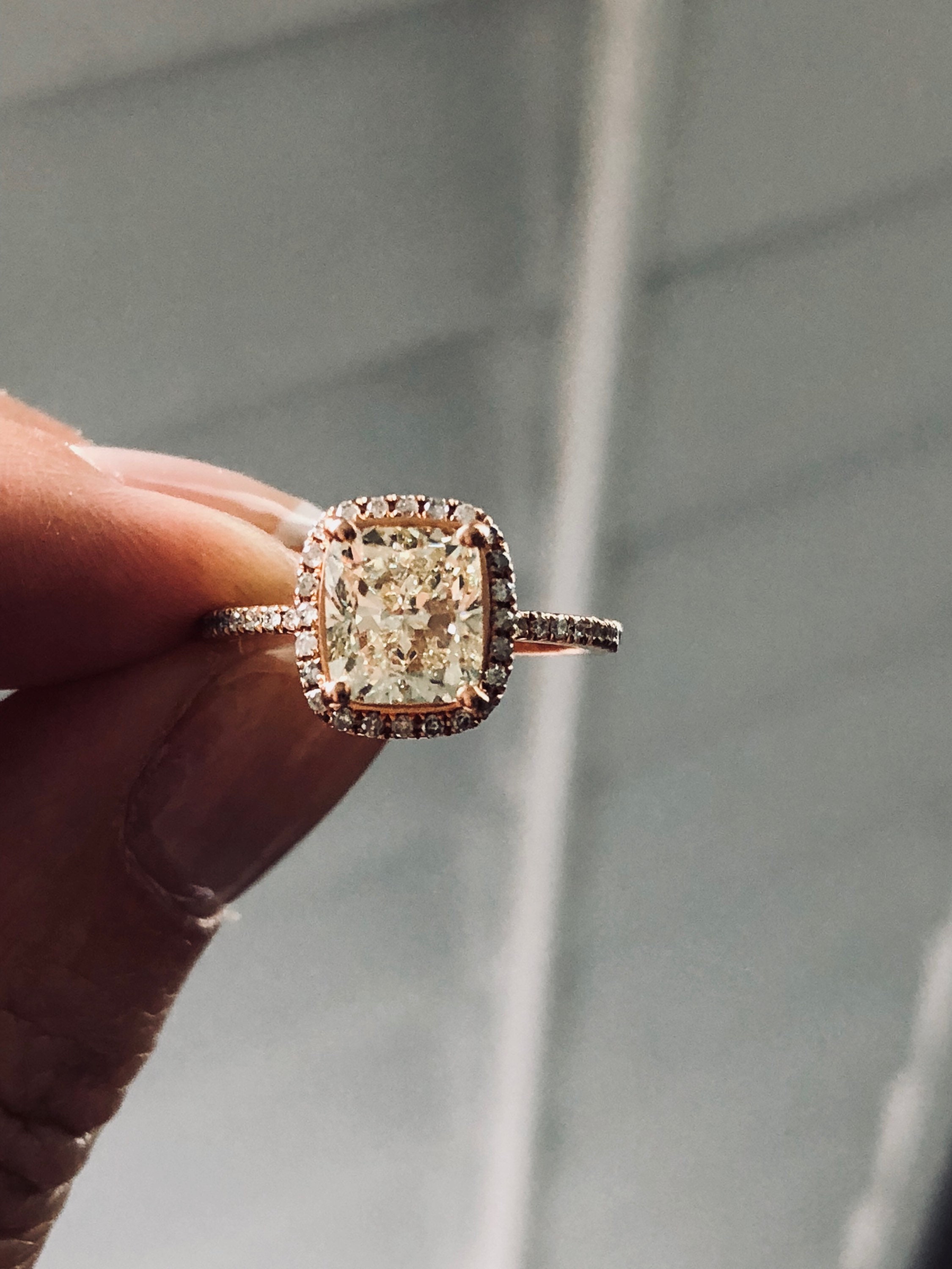 Yellow Diamond Engagement rings 2ct VVS2 Jasmine yellow diamond ring