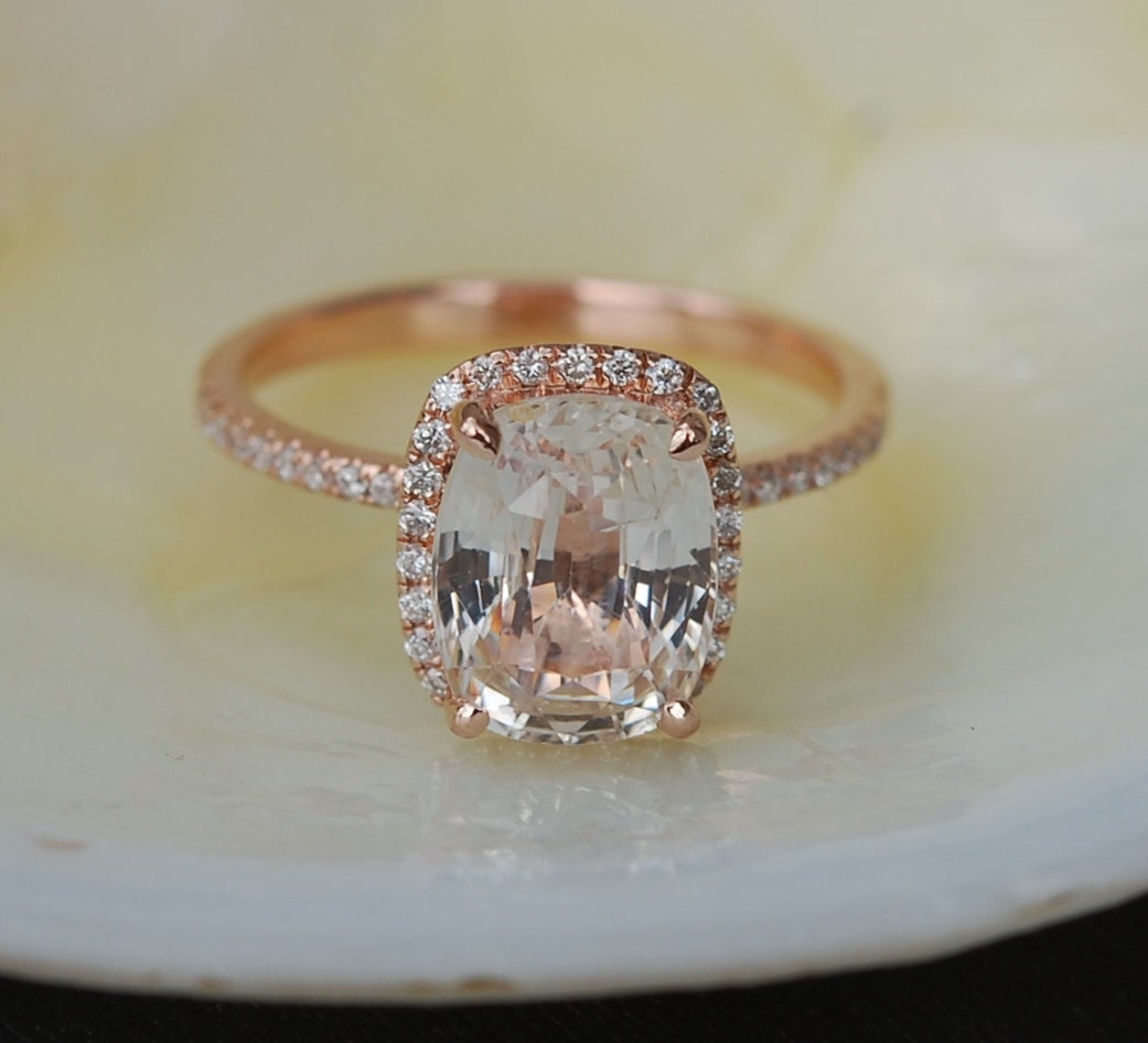 white sapphire ring rose gold white sapphire ring rose gold