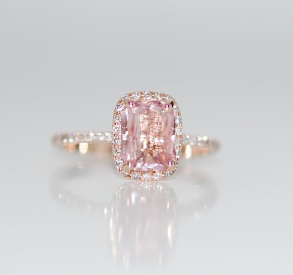 Peach sapphire rose gold discount