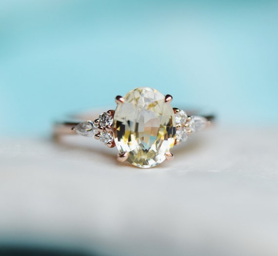 Light yellow sapphire online ring