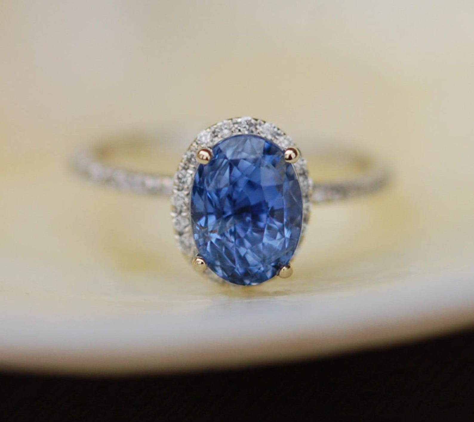 Sapphire Engagement Ring. Blue Sapphire Engagement Ring. 2ct Etsy