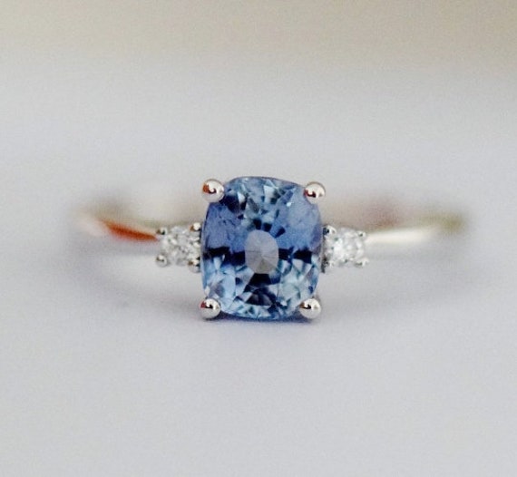 Light Blue Pear Sapphire Cluster Ring - Marrow Fine | Blue engagement ring, Sapphire  engagement ring blue, Blue diamond engagement ring