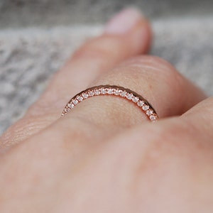 Convertible Diamond wedding band. Double wedding band. Rose Gold Wedding Band. Full Double Eternity Diamond band by EidelPrecious