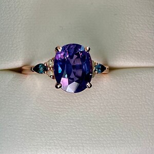 GIA Tanzanite Engagement Ring: Sapphire & Diamond Multi-Stone Ring