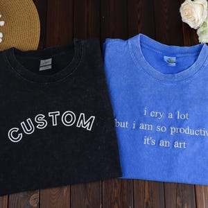 Personalized Embroidered T-Shirts Custom T Shirt  Embroidered Tee Vintage Top Personalized Gifts
