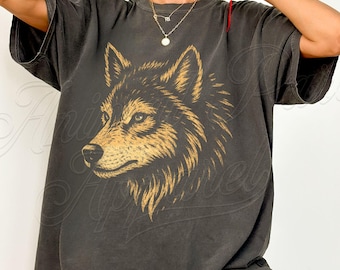 Wolf Vintage Graphic T-Shirt, Wolf Shirt for Men & Women, Lone Wolf Graphic Tee, Retro Animal Shirt, Nature Wildlife Forest Animals Shirt