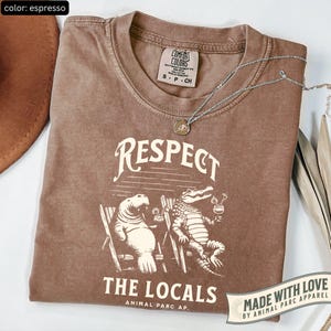 Everglades Florida Shirt Respect The Locals Vintage Shirt Crocodile Manatee Shirt Gift Florida Lifestyle Everglades Funny Florida Alligator