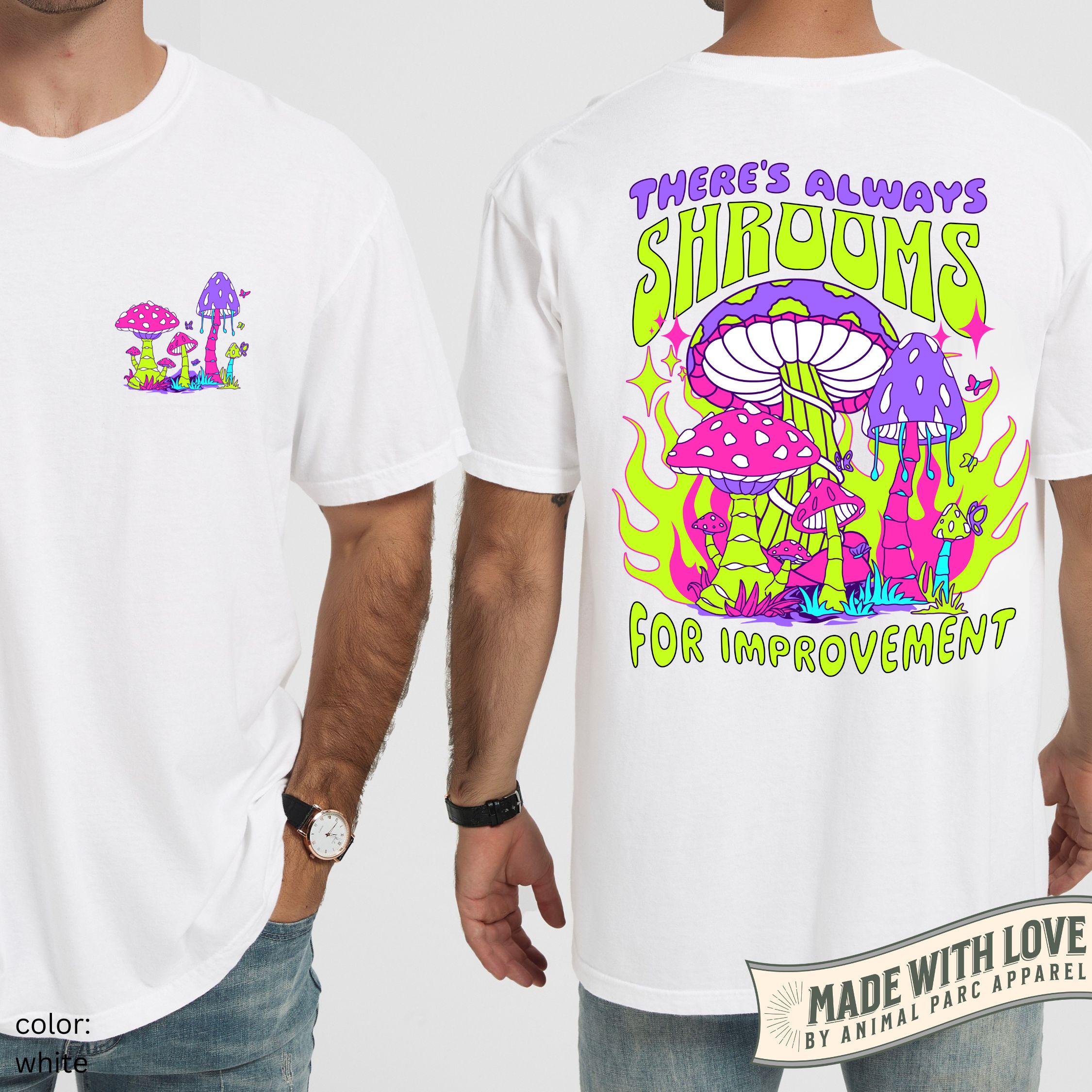 Funny Magic Mushrooms LSD Trippy T-shirt da uomo 100% cotone, bianco, S Funny Magic Mushrooms LSD Trippy T-shirt da uomo 100% cotone, bianco, S