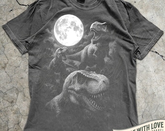 T Rex T Shirt Vintage Dinosaur Graphic Tee, Jurassic Prehistoric Shirt, Paleontology Gift, Retro Dino Illustration, Fossil Lover Graphic Top