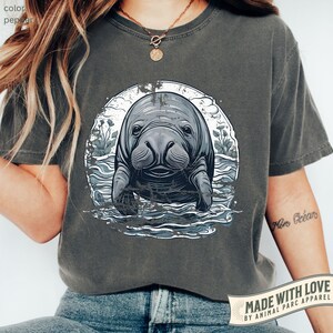 Manatee Vintage Unisex T Shirt, Sea Life Ocean Lover Shirt, Save The Manatees Florida Lifestyle Tee, Manatee Graphic Distressed Sea Animal
