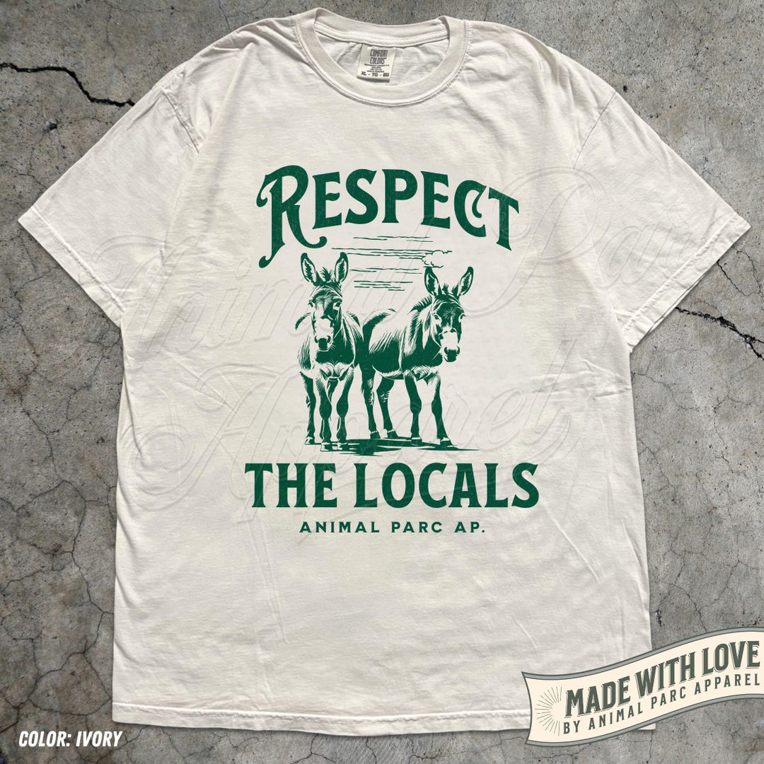 Donkey Shirt Respect the Locals Funny Donkey Graphic Tee Funny Farmer ...