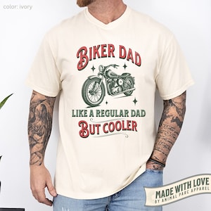 Biker Dad Vintage T Shirt, Gift Dad Motorcycle Rider, Funny Dad Shirt Motorbike, Retro Dad Shirt Motorbike Father Motorcycle Funny Gift