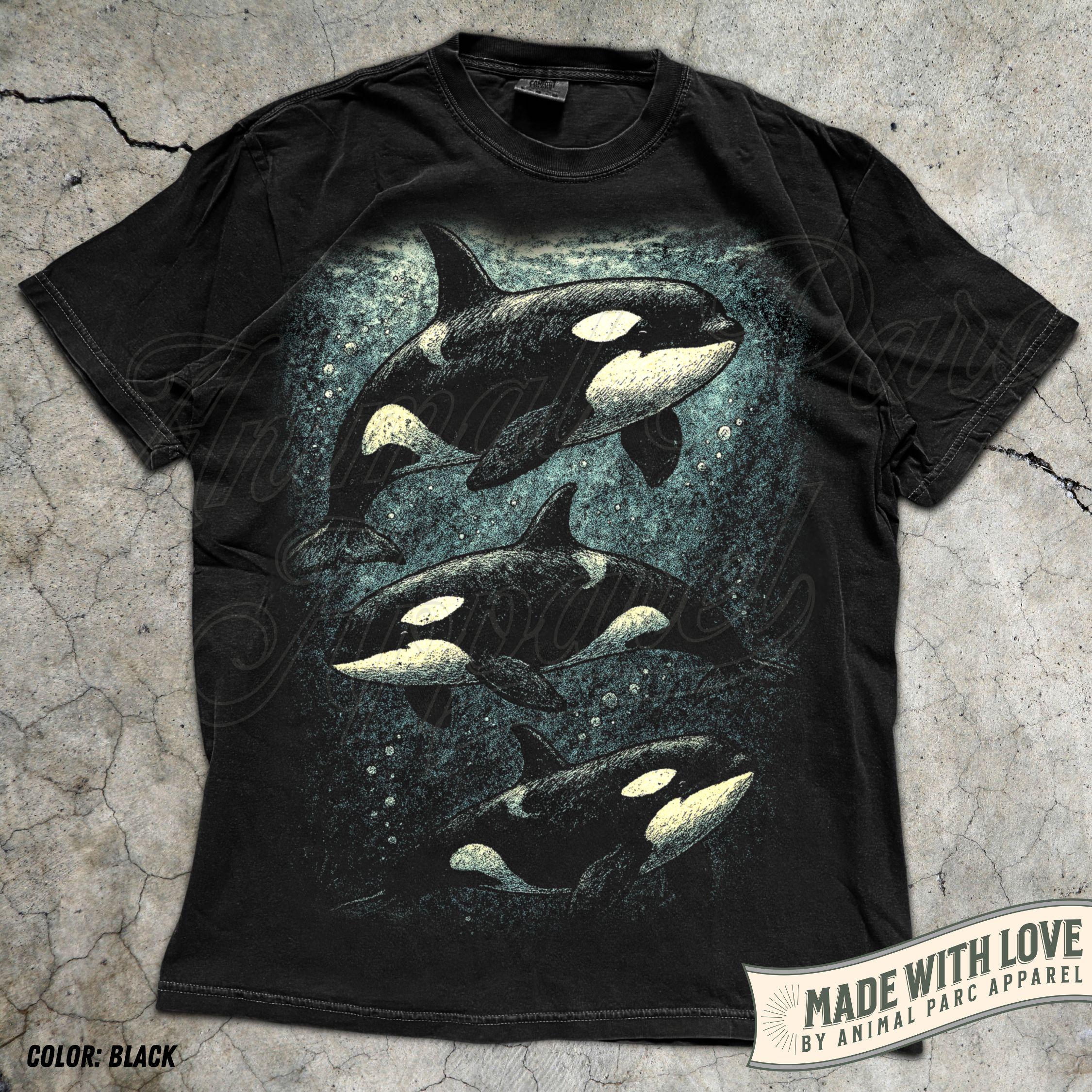 Orca Tshirt Vintage Ocean Wildlife Tee, Killer Whale Graphic Shirt ...
