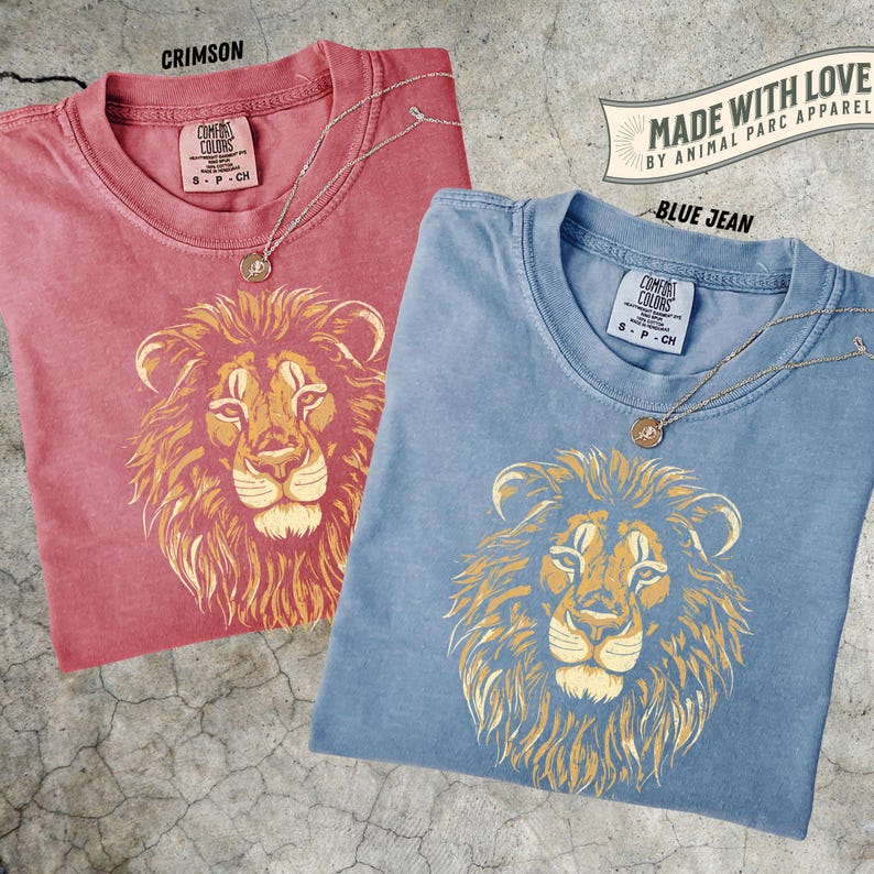 Lion Vintage Shirt Lion Graphic Tee, Gift Lion Lover Wild Cat Shirt Retro Lion Safari Shirt, Dark Lion Shirt Lion Gift Wild Animals Shirt image 5