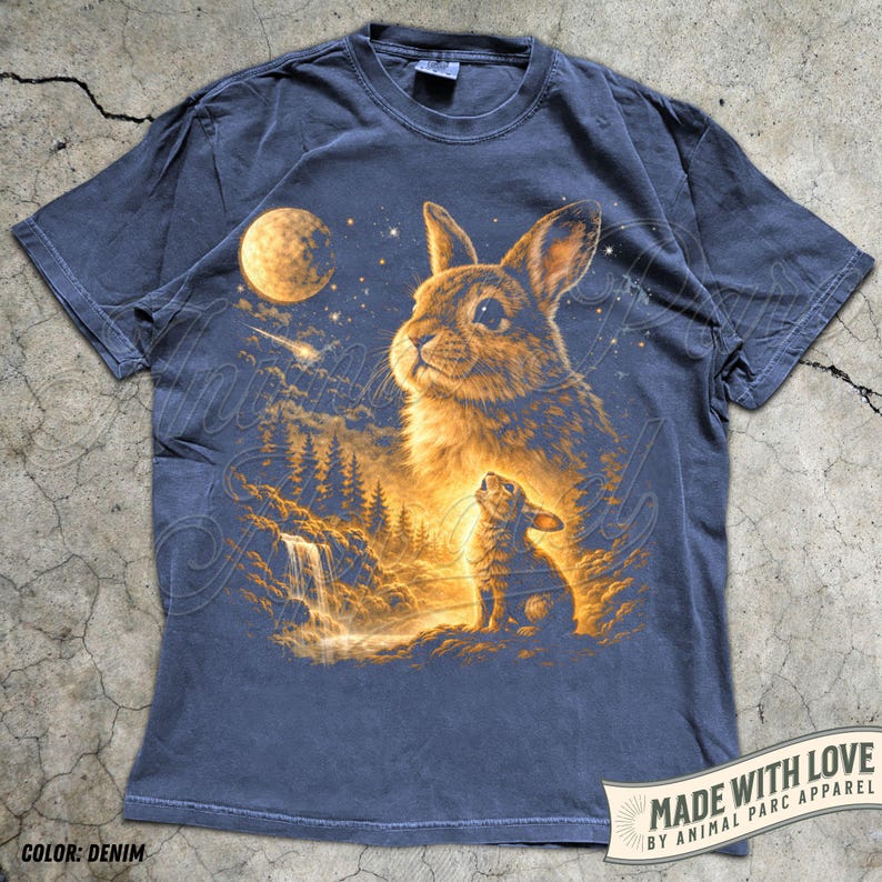 Howling Rabbits Blue Razz Bunny Howling to the Moon Vintage T-shirt, Silly Rabbit Tee Easter Gift ...