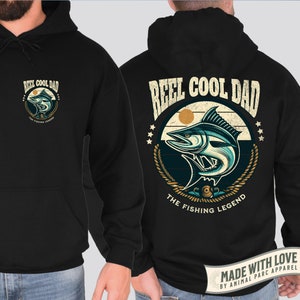 Reel Cool Dad Fishing Hoodie, Fishing Gift for Dad, Fishing Dad Funny Shirt, Father&#39;s Day Gift, Fishing Dad Retro Sweatshirt