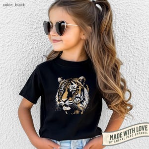 Kids Tiger Shirt Youth Wild Animal T-Shirt Jungle Safari Kids Tee Cool Tiger Graphic Tee for Boys Girls Tiger Shirt Boys Gift Tiger Lover
