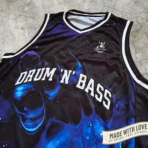 Drum N Bass Jersey Unisex Rave Festival Tank Top, Clubwear Techno Gift for Raver, Rave Shirt, Jersey DNB Shirt Rave Wear