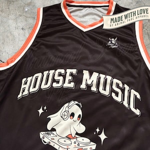 House Music Basketball Jersey, Unisex EDM Festival Tank Top, Clubwear Streetwear Gift for Raver, Rave Shirt, House Music Lover