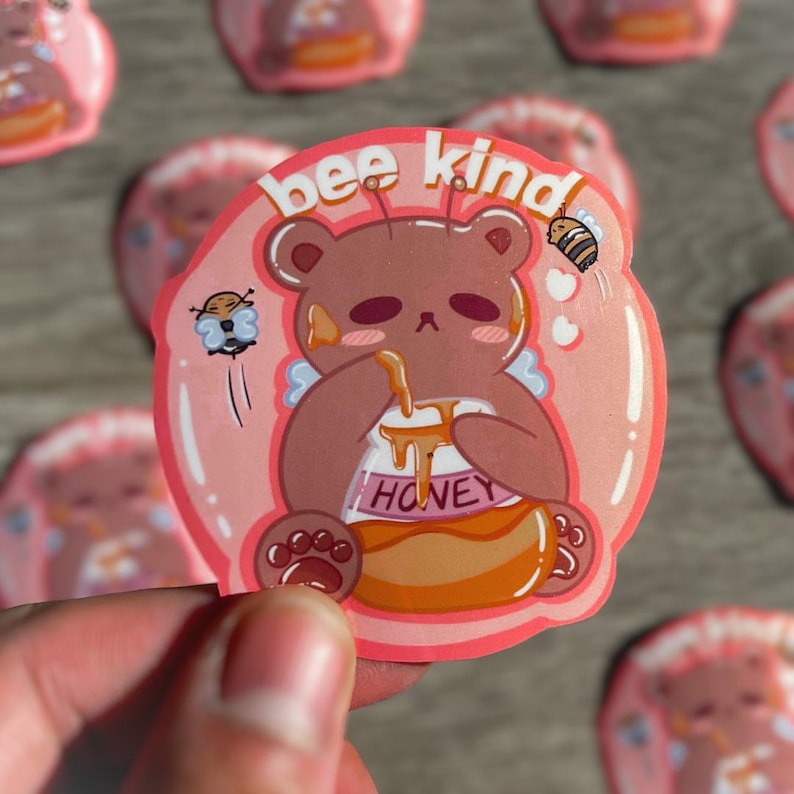 Bee Kind Bear Sticker