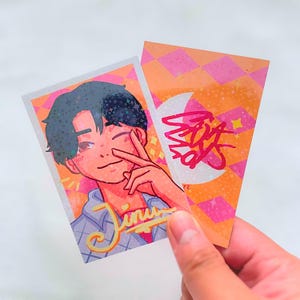 Jinu Kpop Photocard - Kpop Demon Hunters, Chibi Idol Fan Art, Kpop Merch, Style Card, Gift for Fans, Collectible Card