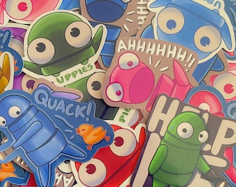 REPO Meme Sticker, Gamer Stickers, Help Me, Screaming, R.E.P.O Horror, Glossy, Customizable, Indie Merch