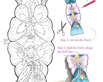 Fairy Colouring card