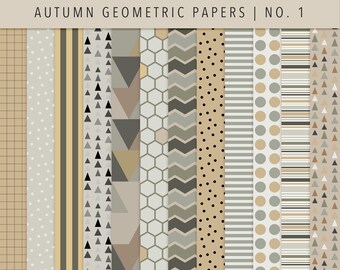 Autumn Geometric Digital Paper Pack No. 1