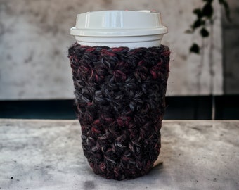 Chunky Coffee Cup Cozy, Blackstone Cup Sleeve, Crochet Drink Coozy, Reusable Koozie, To Go Drink Sleeve, Handmade Coffee Coozie