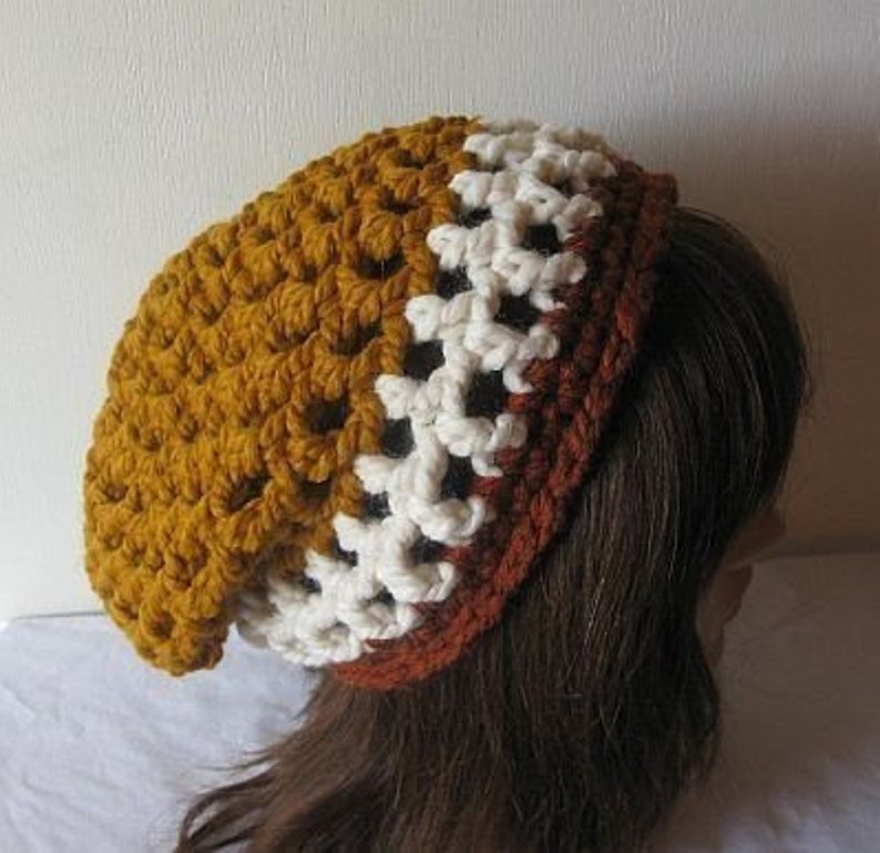 Women's Hat, Crochet Hat, Winter Hat, Slouch Beanie, Beanie Hat, Handmade Hat, Slouch Hat, Brown Hat, Slouchy Hat, Slouchy Beanie image 5