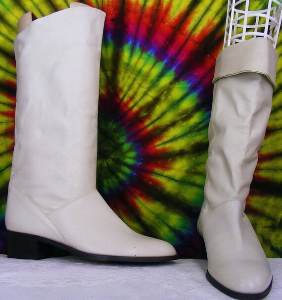 Size 6.5 M vintage 80's off white leather MISTER S