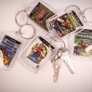 GameCube Gamebox Art porte-clés | Porte-clés acrylique personnalisé pour les fans de jeux Nintendo rétro | Cadeau GameCube personnalisé