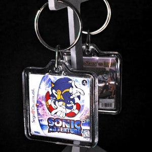 Porte-clés acrylique d'art de boîte de jeu Dreamcast de Sega | Porte-clés gaming rétro personnalisé | Choisissez votre jeu préféré
