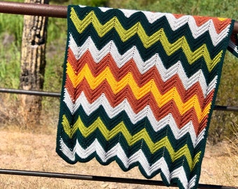 Gehäkelte Babydecke mit gestreiften Chevron Häkelmuster, Häkeldecke Muster, Ripple Häkeldecke, gehäkelte Babydecke, Babydecke