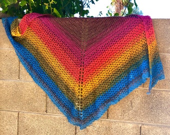 Anna's Shawl Crochet Pattern, Triangle Lace, Comforting Prayer Shawl (Digital Download)