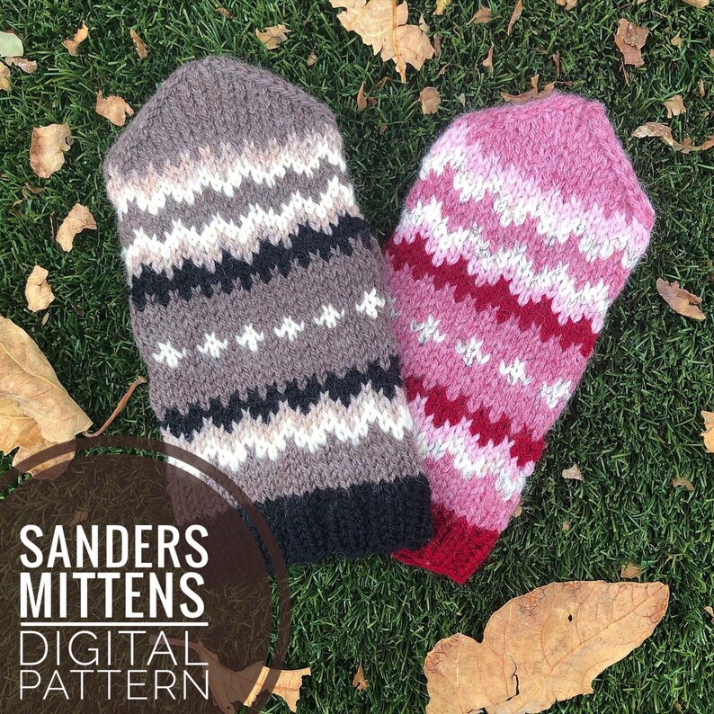 Sanders Mittens Knit Pattern Cozy Wool Mitts Bernie Sanders Mittens Knit Glove Pattern PDF Digital Download Mitten Knitting Pattern
