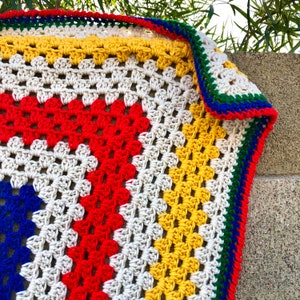 Crochet Pattern Collegiate Throw crochet pattern, crochet blanket pattern, college bedding, team sports blanket pattern, granny squares image 2