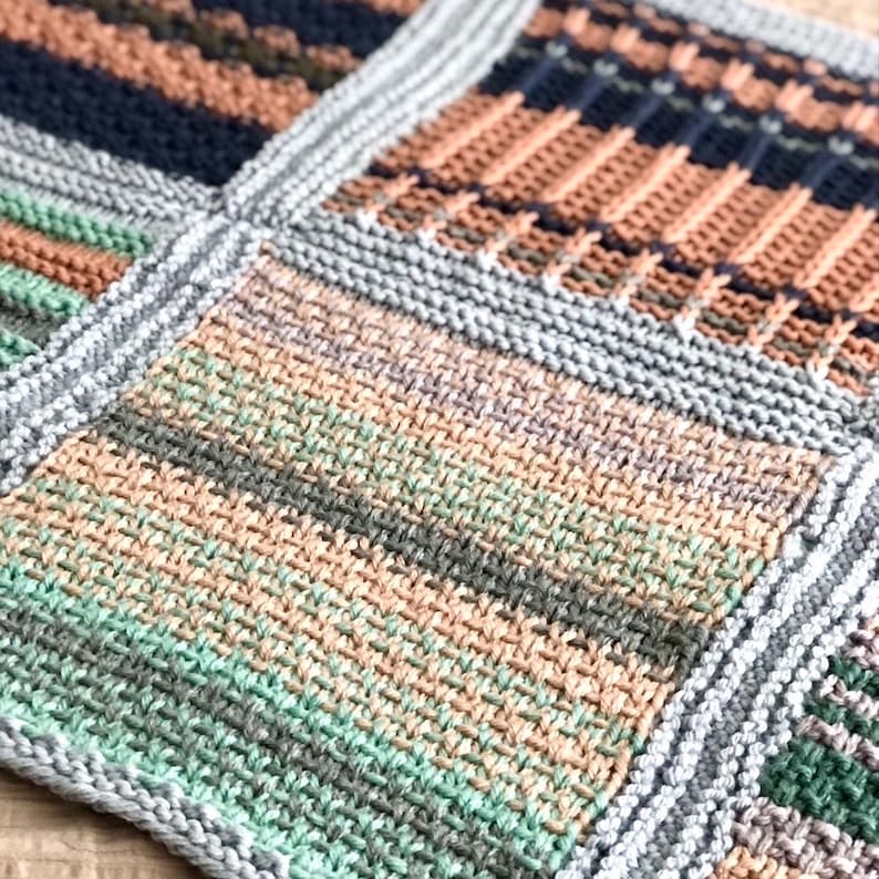 Knitting Pattern Temperature Sampler Blocks Blanket Pattern, Knit ...