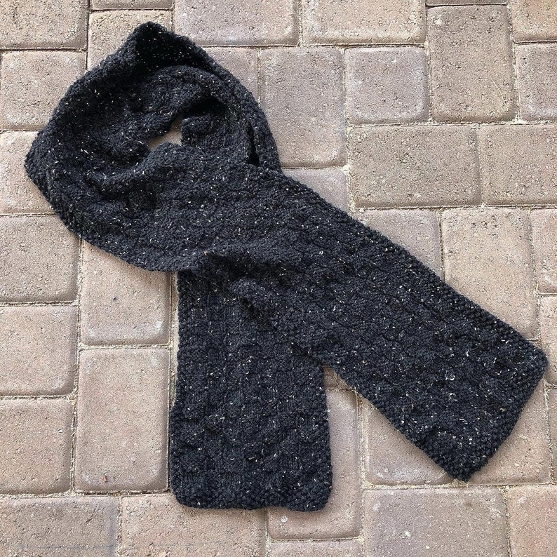 Knitting Pattern Heathcliff Scarf knitting pattern, knitted scarf pattern, knit cowl pattern, tweed scarf pattern, scrap yarn pattern image 2