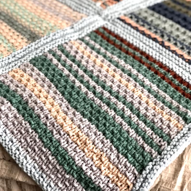 Knitting Pattern Temperature Sampler Blocks Blanket Pattern, Knit ...