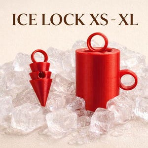 FLR Ice Lock | Rode glinsterende zijden editie | Tijdsgebonden verbintenisritueel | XS-XL & bundelopties | Handgemaakt EU