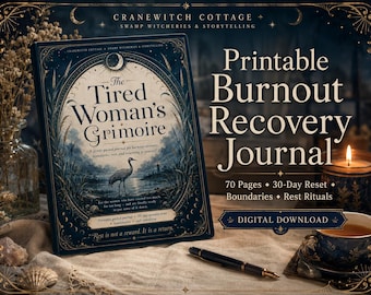 Burnout-Recovery-Tagebuch, Grimoire zum Ausdrucken, Grenzen, Rest-Reset (digitaler Download)