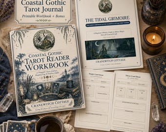 Gothisches Tarot-Leser Arbeitsbuch | Witchy Lesetagebuch (PDF Bonus)